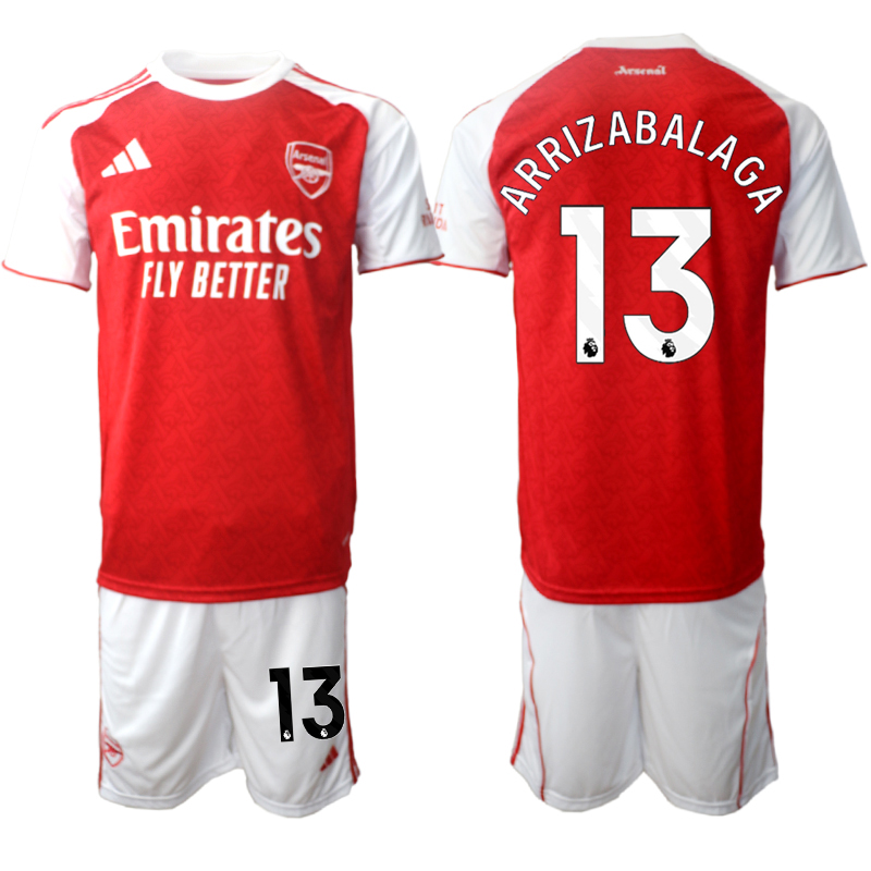 Men 2025-2026 Club Arsenal home red #13 Soccer Jersey 01